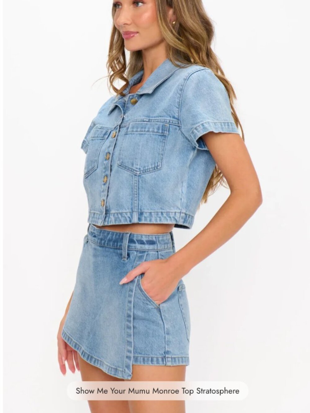 NWT!! Show me your Mumu Monroe Top-Denim